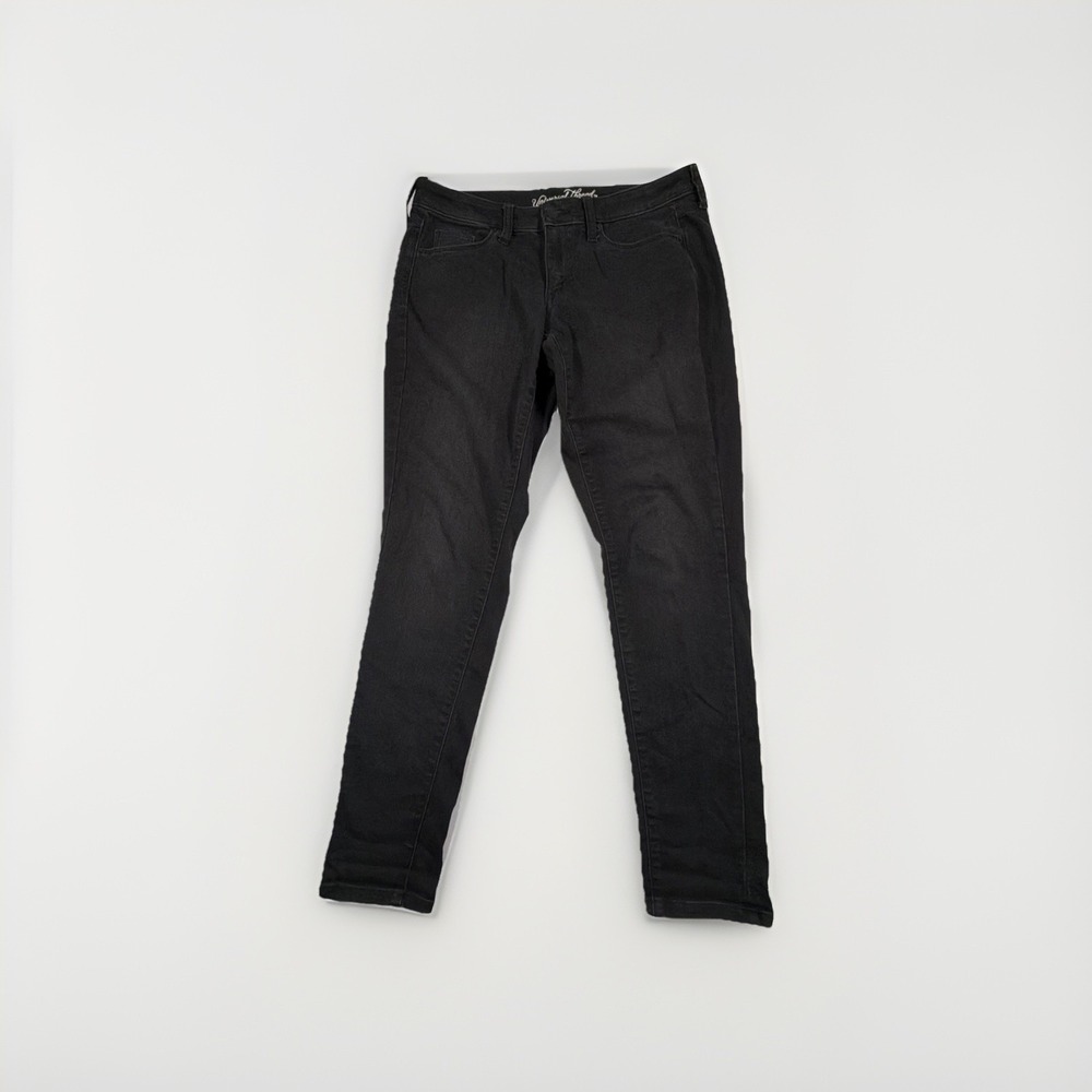Universal Thread Womens Mid Rise Skinny Jeans Black Denim Size 4/27R RN17730
